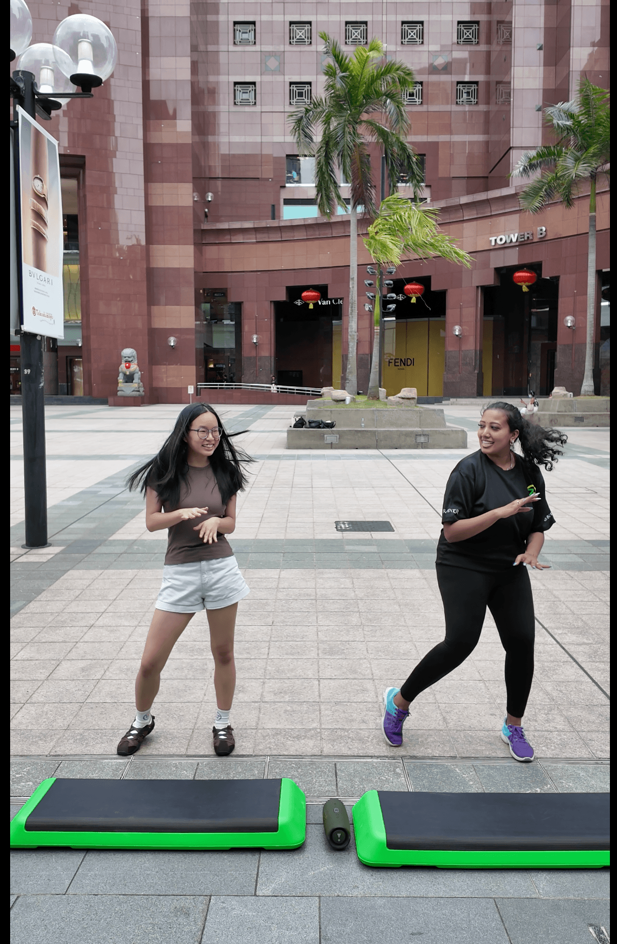 ZumFiesta outdoor class moment